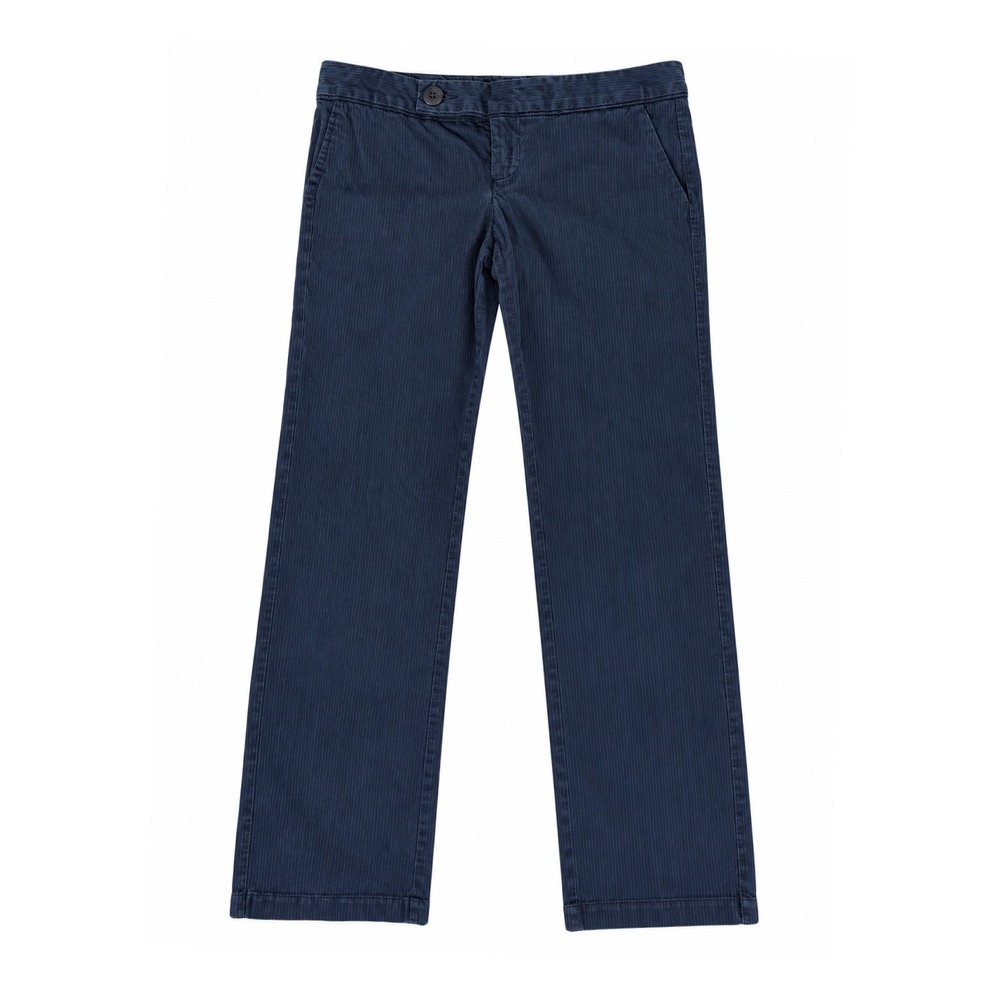 Mossimo Women 4 Navy Blue Pinstripe Trousers Straight Leg Cotton Stretch Pants